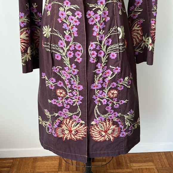 Vintage Embroidered Floral Duster Coat - Picture 6 of 16